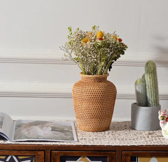 Naterli | Handwoven Rattan Vase
