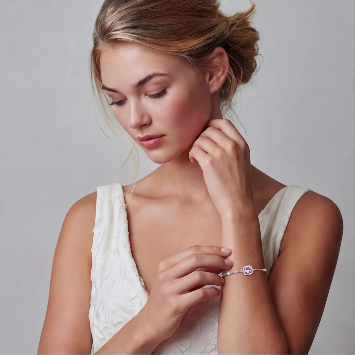 Blushli | Pink Moissanite Bracelet