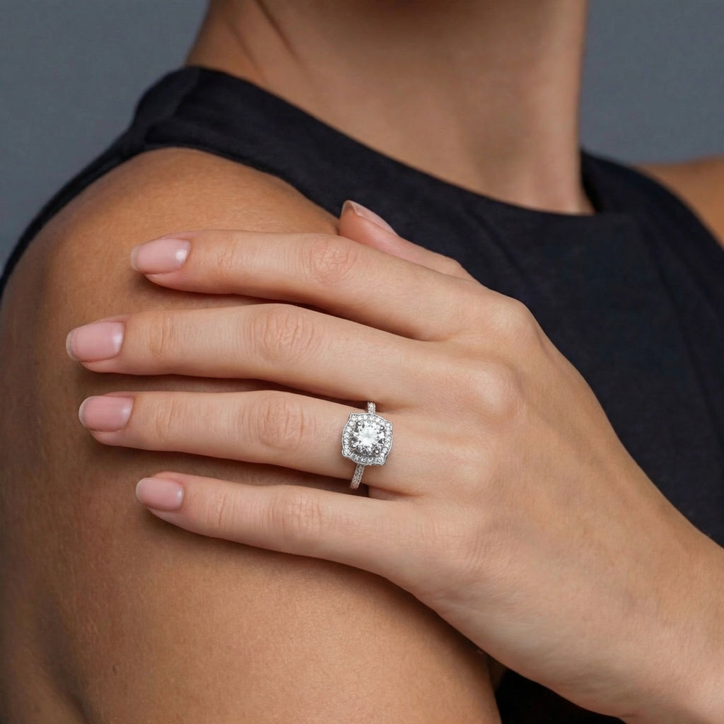 Mademoiselle | Crown Moissanite Ring (Adjustable Size)