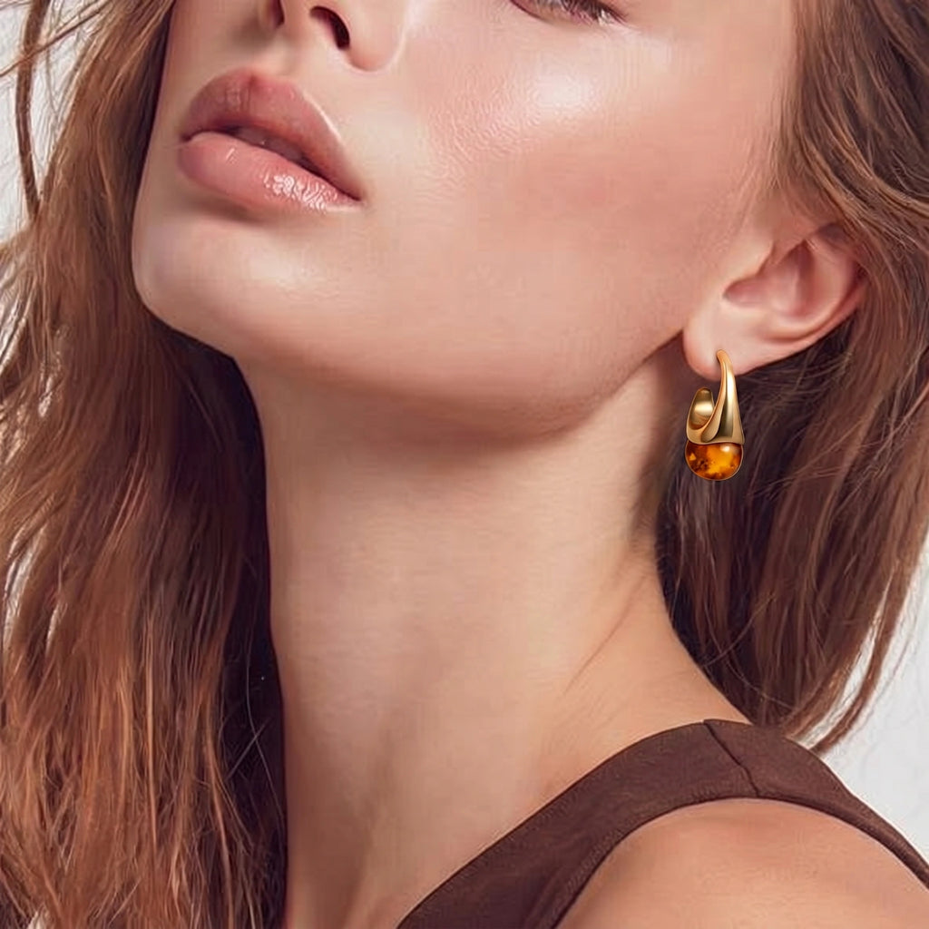 Amblo | Amber Flow Drop Earrings