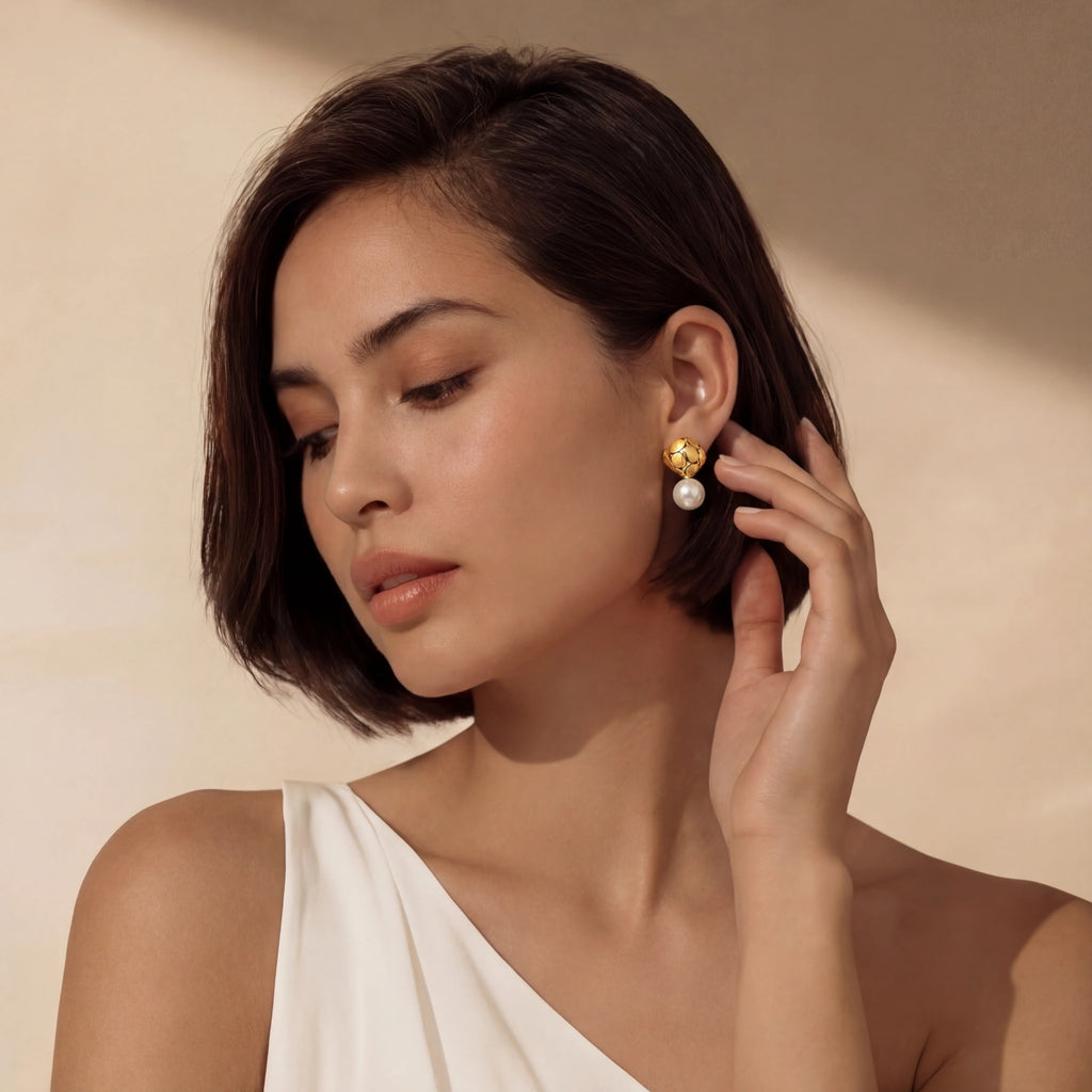 Petal | Drop Pearl Earrings