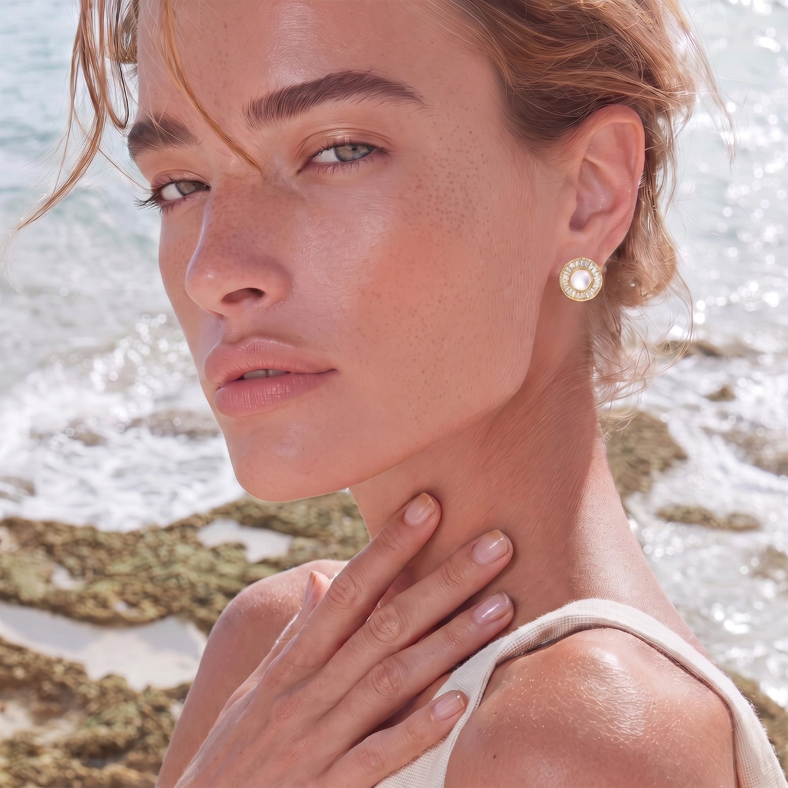 Sunburst Pearl Studs