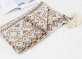 Tessa | Knitted Jacquard Tassel Throw